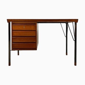 Schreibtisch aus Teak & Stahl von Peter Hvidt & Orla Mølgaard-Nielsen für Søborg Møbelfabrik, 1960er