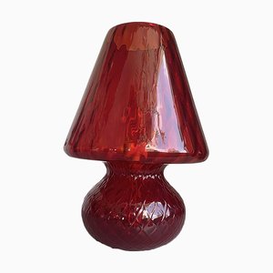 Italian Red Murano Glass Lamp by Simoeng