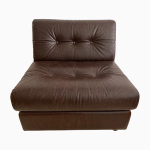 Brauner Sessel mit Fiberglasschale