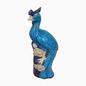 Vintage Chinese Blue Porcelain Phoenix, 1930s