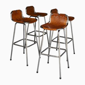 Tabourets de Bar attribués à Dal Vera pour Charlotte Perriand / Les Arcs, 1960s, Set de 4