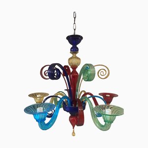 Murano Multicolors Glass Chandelier by Simoeng