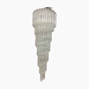 Lampadario Sputnik Quadriedro Spyral in vetro di Murano di Simoeng