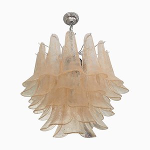 Lámpara de araña estilo Venini de Selle italiana de cristal de Murano dorado de Simoeng