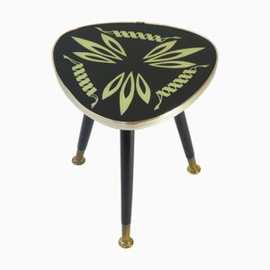 Soporte para plantas Mid-Century moderno de vidrio, años 60