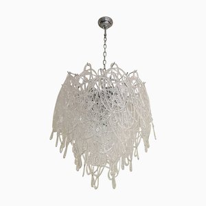 Lámpara de araña Ragnatela de cristal de Murano moderna de estilo Venini de Simoeng