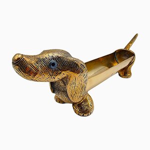 Art Deco Dachshund Sculpture in Silver-Plated & Gold-Plated Bronze