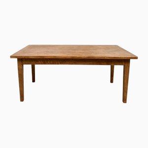Table de Ferme Vintage en Chêne avec Pieds en Fuseau, 1970s