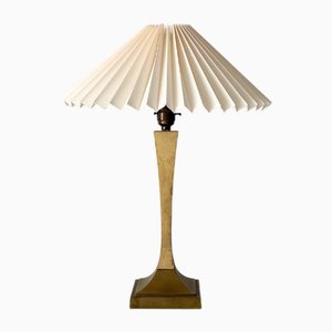 Italian Fluted Brass Table Lamp, 1960