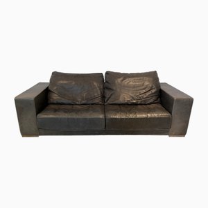 Budapest Leather Sofa by Paola Navone for Baxter, Italy, 1990s