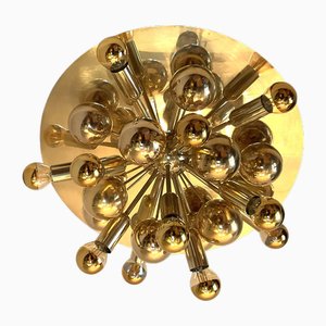Lampada da soffitto Atomic Mid-Century moderna in ottone di Dorothee Becker per Cosack, Germania, anni '70