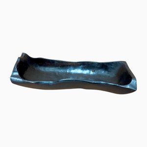 Black Wooden Fruit Basket in the style of Alexandre Noll, 1950