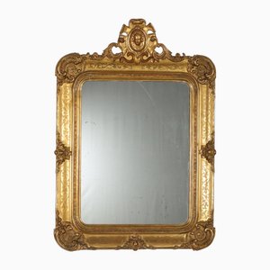 Miroir Antique en Sapin Sculpté, France