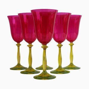 Vintage Wine Glasses from Crystalex, Czech Republic, 1990s, Set of 6