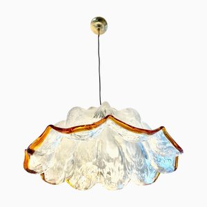 Lampada a sospensione Mazzega in vetro di Murano, Italia, 1970