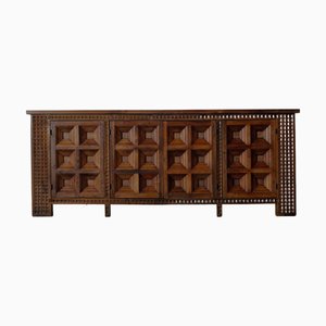 Vintage Spanish Brutalist Sideboard, 1960s
