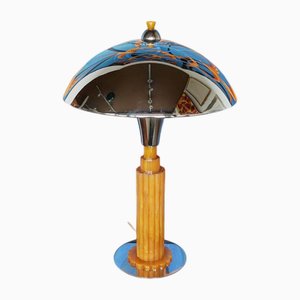 Art Deco Style Bakelite and Chrome Dome Lamp