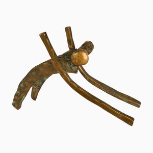 Brutalist Art Door Handles in Bronze, 1970s