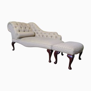 Vintage Chaiselongue mit Fußhocker, 1960, 2er Set