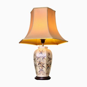 Vintage Hand Painted Table Lamp, 1980