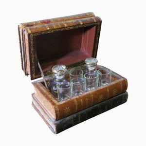 Liquore Trompe-Loeil vintage in ceramica, 1900, set di 12