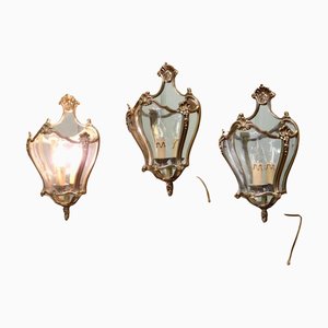 Louis XV French Wall Lights, 1950, Set of 3