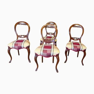 Victorian Balloon Back Dining Chairs, Set of 4
