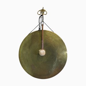 Messing Wandbehang Dinner Gong, 1900er