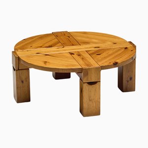 Brutalist Pine Coffee Table from Karl Andersson & Söner, Sweden, 1970s