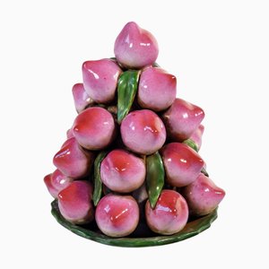 Scultura in ceramica Pesche dell'immortalità, Cina