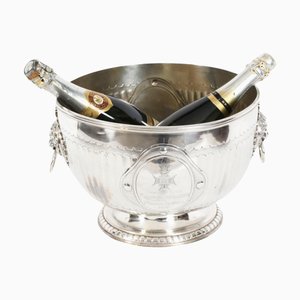 Refroidisseur à Vin Lancashire Ancien Plaqué Argent de Elkington, 19ème Siècle