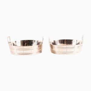 Antike viktorianische Butterteller aus Sterlingsilber, 19. Jh., 2 . Set