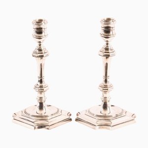 Bougeoirs Anciens en Plaqué Argent de Elkinton & Co., 1920s, Set de 2