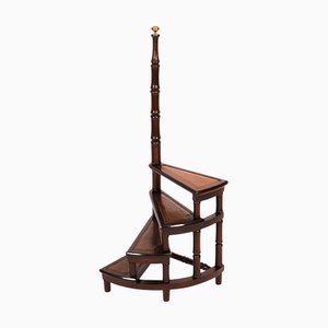 Mahogany Spiral Library Steps, 20th Century