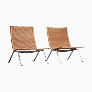 PK 22 Chairs attributed to Poul Kjaerholm for E. Kold Christensen, Denmark, 1955, Set of 2