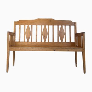 Art Nouveau Ornate Bench in Wood