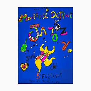 Niki de Saint Phalle, Montreux Detroit Jazz 5th Festival (Yellow Nana), 1984, Serigrafia