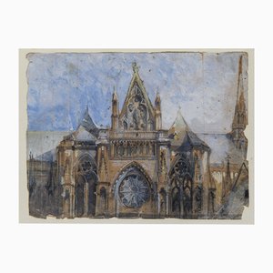 John Ruskin, XIX secolo, acquerello