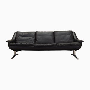 Canapé en Cuir Marron par Werner Langenfeld pour Esa, Danemark, 1970s