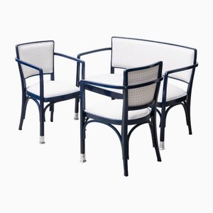 Art Nouveau Seating Group by Koloman Moser for Jacob & Josef Kohn, Vienna, Austria, 1902, Set of 3
