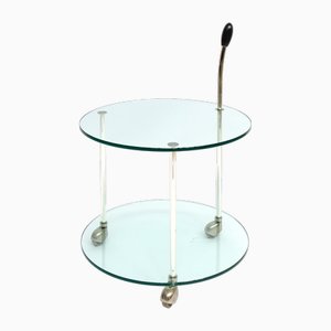 Round Cocktail Bar Cart, 1970s
