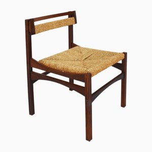 Sillas arquitectónicas de palisandro y cuerda de Franco Bettonica para Pillinini, Italia, 1968. Juego de 6