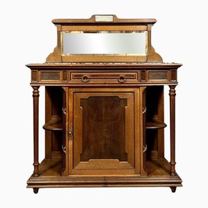 Louis XVI Sideboard aus Eiche & Mahagoni Verziert mit Amor Plakette, 1850