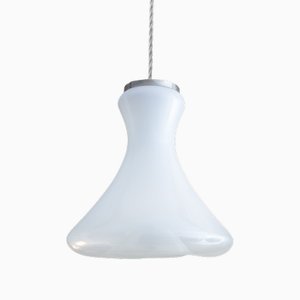 White and Blue Glass Chandelier in Glass from Vistosi