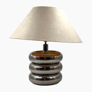 Hollywood Regency Chromed Table Lamp Base from Luci Milano, Italy, 1970s