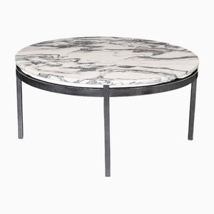 Table Basse Ronde en Marbre, 1980s