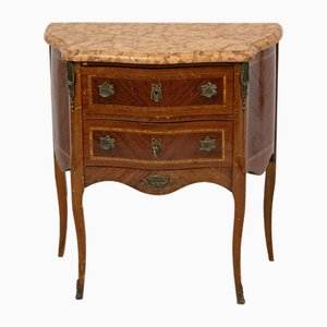 Table de Chevet Louis XV avec Plateau en Marbre