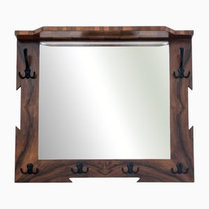 Art Deco Dressing Hanger with Mirror, Poland, 1950s