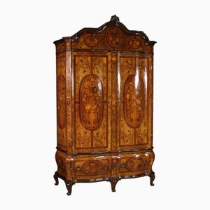 Lombardischer Louis XV Kleiderschrank mit Intarsien, 1950