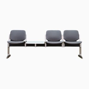 Banc en Aluminium Gris, Danemark, 1960s